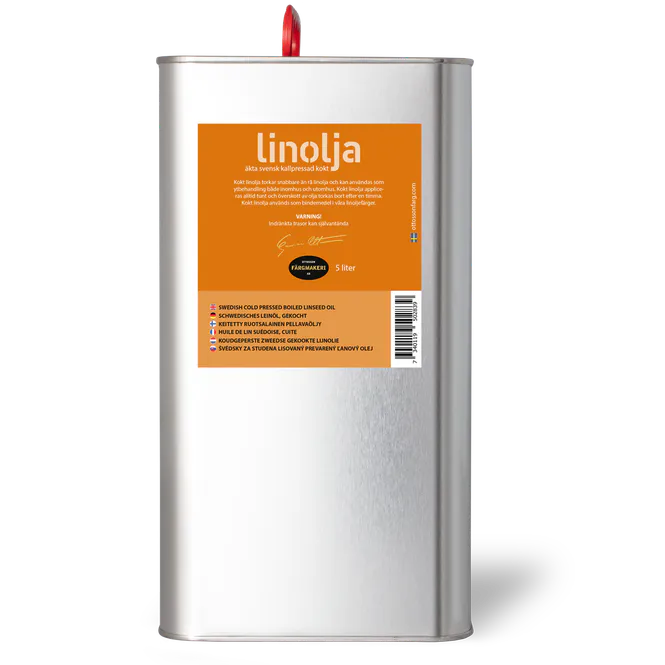 Hovedbilde Kokt linolje 5 liter - svensk kaldpresset